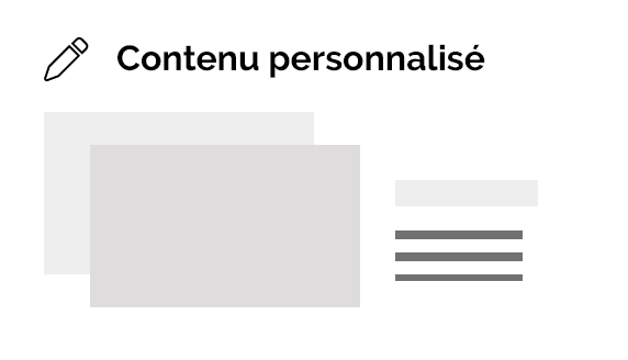 UI/UX contenu personnalisé